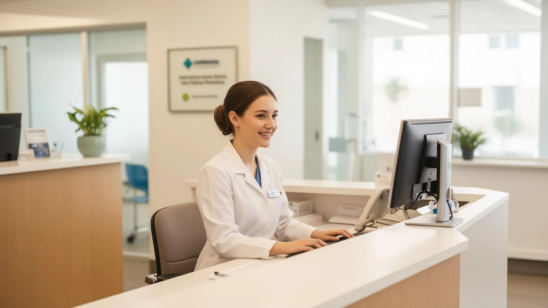 Medizinische Verwaltungsassistentin bei der Arbeit